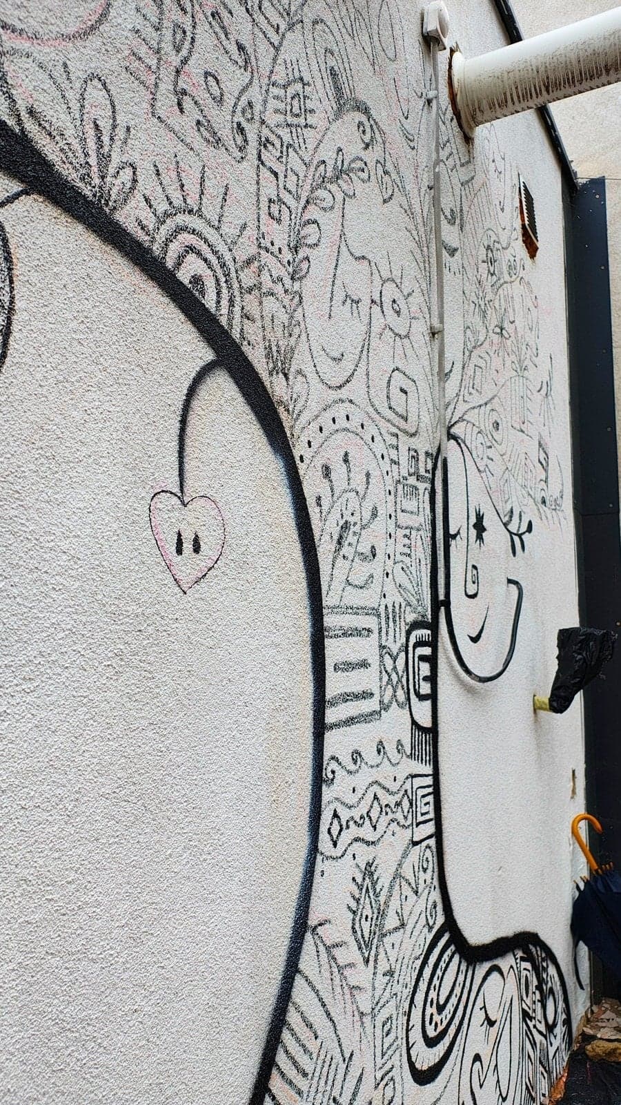 Mural line art „Tree of Life” — Școala Gării Cățelu